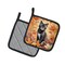 Edge Collections - Multicolor - Cats in Autumn Leaves Pair of Pot Holders - 2 Piece
